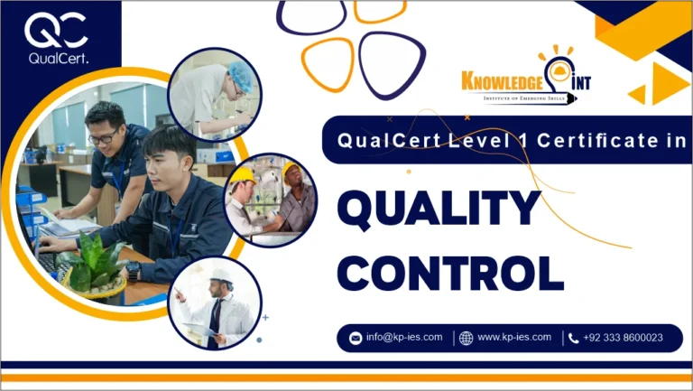 Qualcert level 1 certificate in quality control