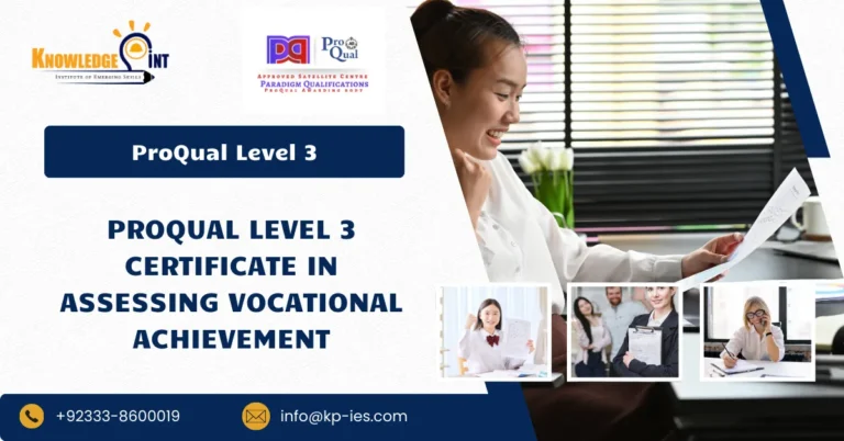 ProQual Level 3 Certificate in Assessing Vocational Achievement