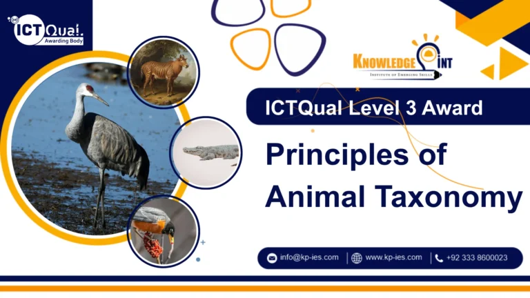 ICTQual Level 3 Award in Principles of Animal Taxonomy