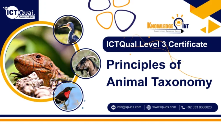 ICTQual Level 3 Certificate in Principles of Animal Taxonomy