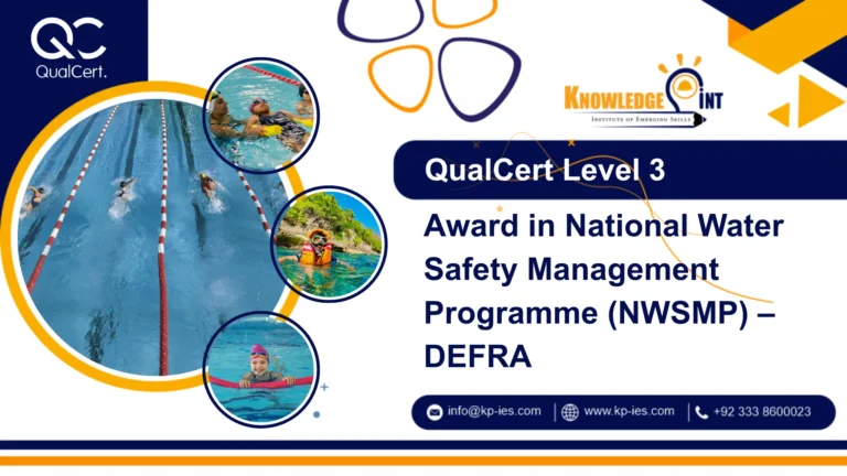 QualCert Level 3 Award in National Water Safety Management Programme (NWSMP) – DEFRA